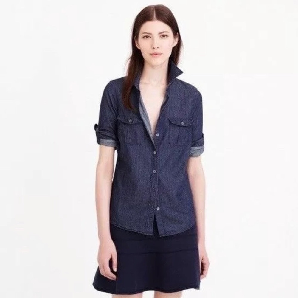 J.Crew Chambray in Dark Rinse